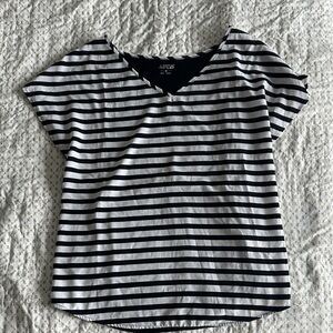 Apt. 9 Black and White Striped Women's Top